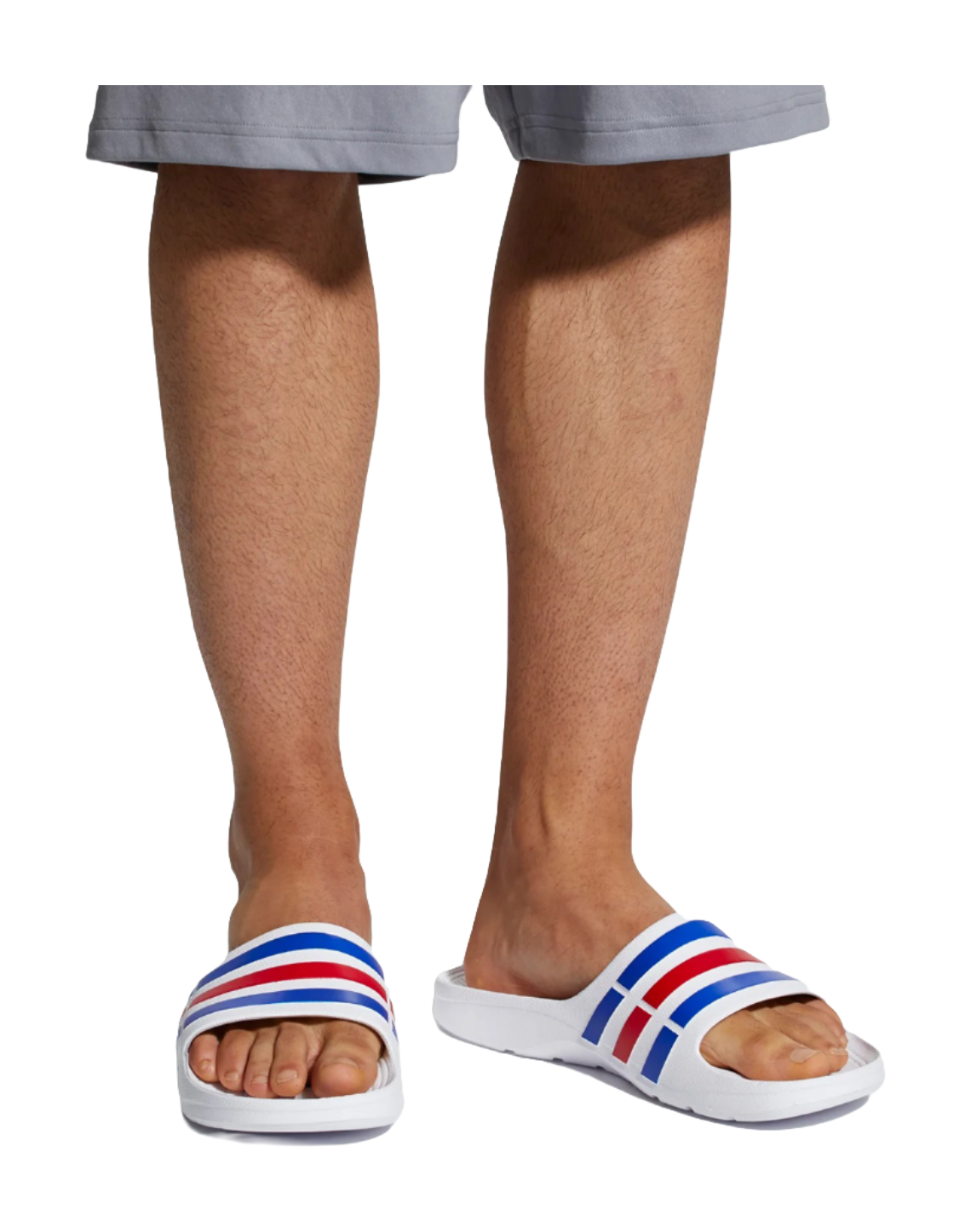 Adidas Duramo Slides White Blue Red vjkicks