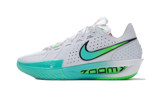 Nike G.T. Cut 3 Cushioning And Breathable Low Top Basketball Shoes Unisex White Green vjkicks