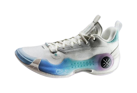 LiNing Wades Way 10 Low Anti-Slip Wear-Resistant Low-Top Basketball Shoes Unisex White Blue vjkicks