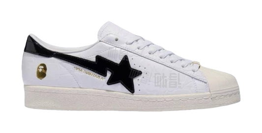 Adidas Bape X Adidas Superstar Vintage White Black vjkicks