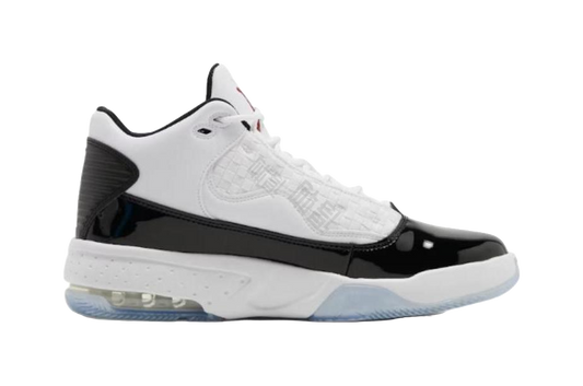 Jordan Max Aura 2 White Black Gym Red vjkicks