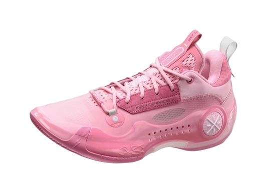 LiNing WOW 10 Cushioning, Wear Resistant Low top Basketball Shoes Mens Pink vjkicks