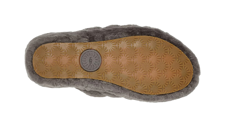 UGG Fluff Yeah Slide Thick Sole Gray Slippers Womens vjkicks