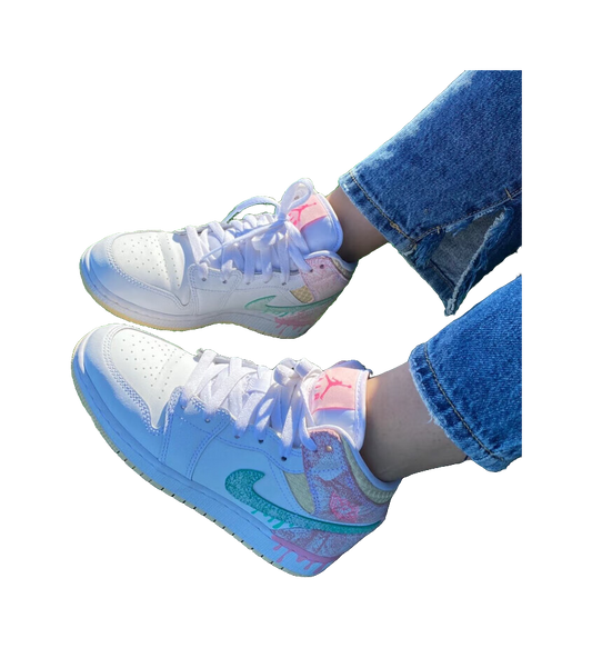 Jordan 1 Mid Paint Drip GS vjkicks