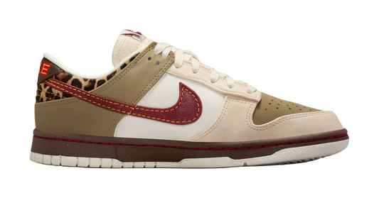 Nike Dunk Low top Skateboard Shoes Womens Beige Red vjkicks