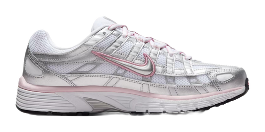 Nike P 6000 Abrasion Resistant Low top Track Field Competition Racing Running Shoes Womens White Silver vjkicks