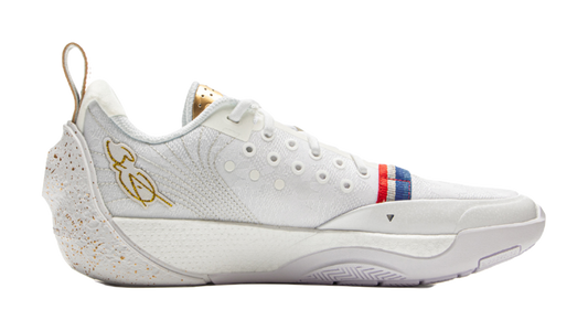 LiNing Anti Slip Wear Resistant Low Top Basketball Shoes Mens White vjkicks