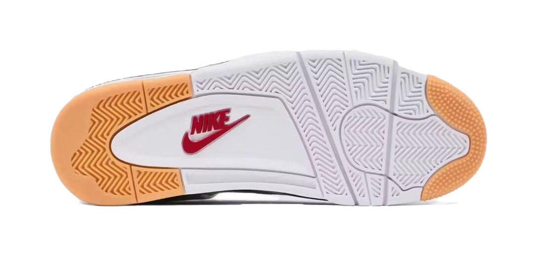 Nike SB x Jordan Air Jordan 4 Navy Abrasion Resistant Mid Top Vintage Basketball Shoes Unisex White Blue vjkicks