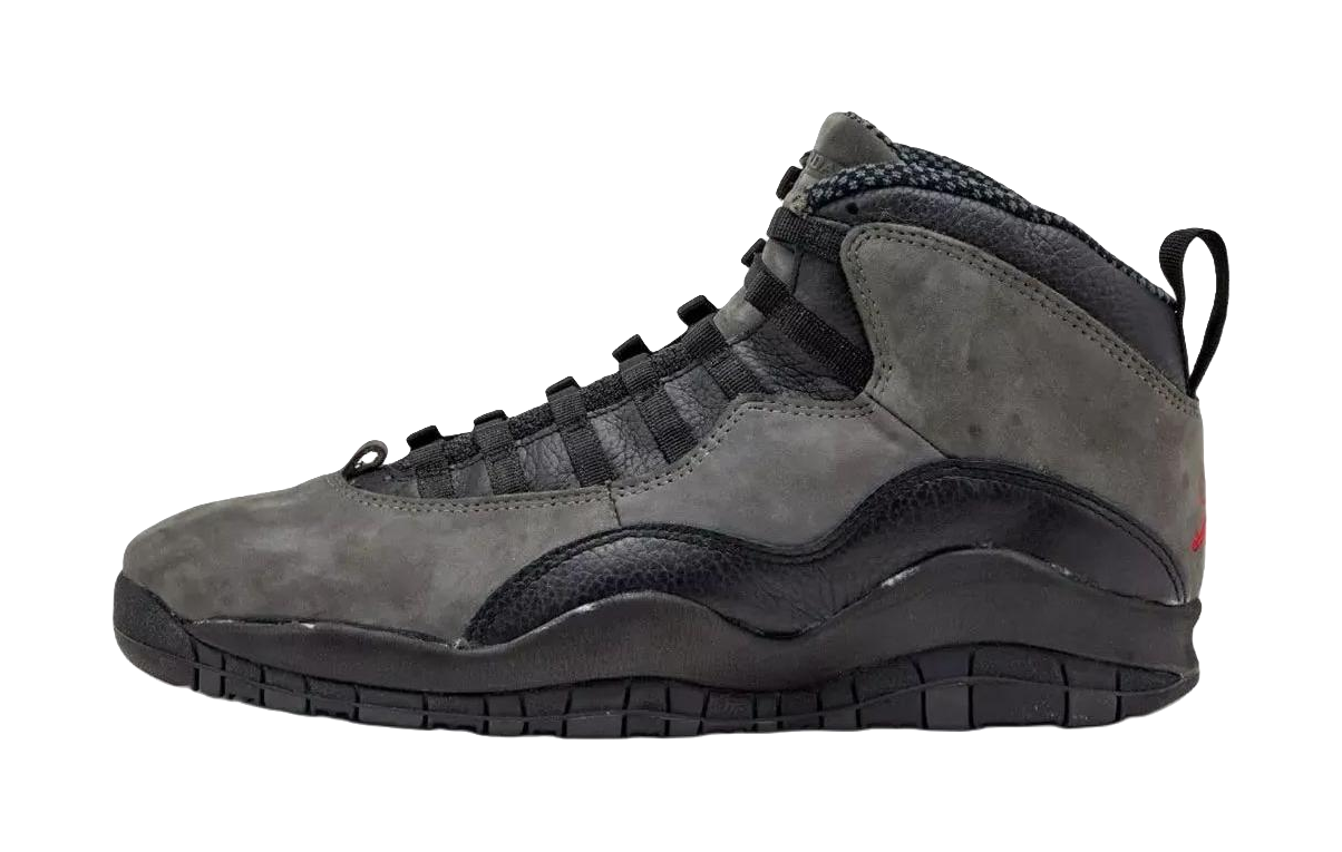 Jordan Air Jordan 10 Slip Resistant Abrasion Resistant Mid top Vintage Basketball Shoes Unisex Black vjkicks