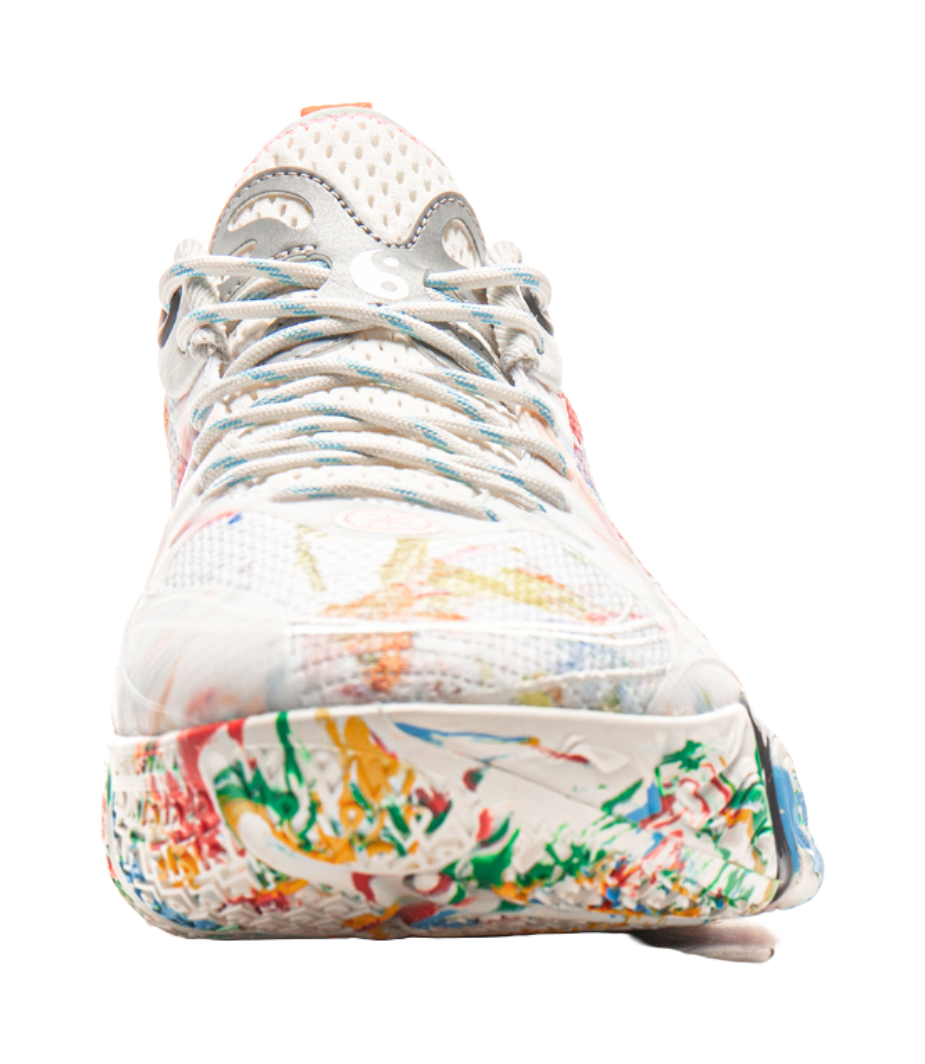 LiNing DLO1 Cushioning, Slip Resistant, Abrasion Resistant, Rebound Grip Low Top Basketball Shoes Mens Ivory vjkicks