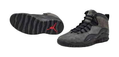 Jordan Air Jordan 10 Slip Resistant Abrasion Resistant Mid top Vintage Basketball Shoes Unisex Black vjkicks