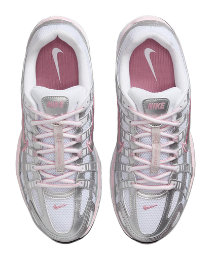 Nike P 6000 Abrasion Resistant Low top Track  Field Competition Racing Running Shoes Womens White Silver vjkicks