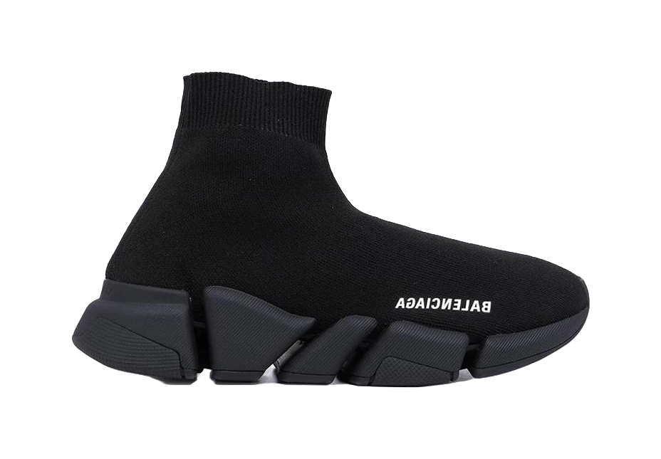 Balenciaga Speed 2.0 Shiny Black Womens vjkicks