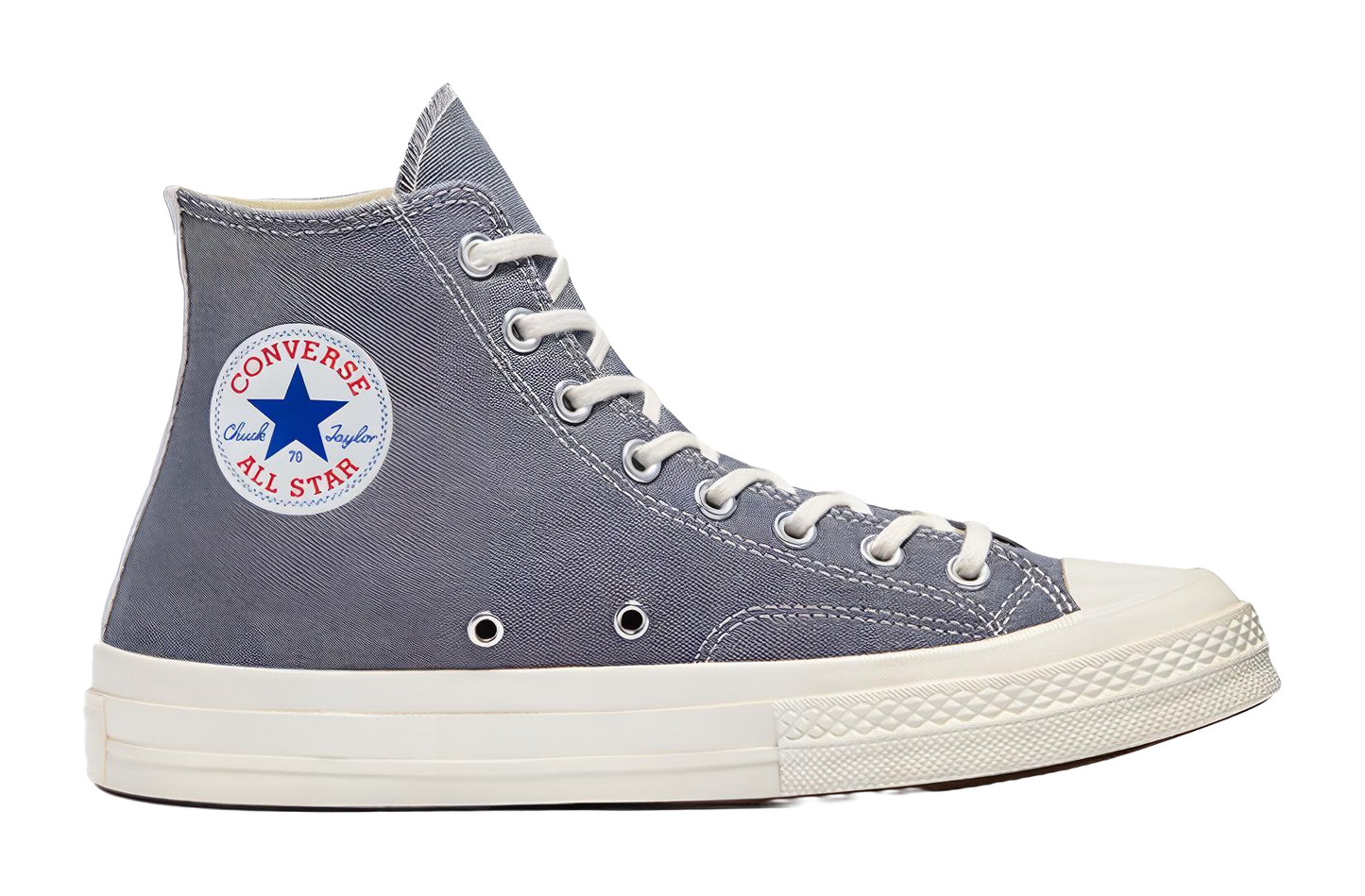 Converse X Comme Des Garçons Play Chuck 70 Hi Steel Gray Sneakers vjkicks