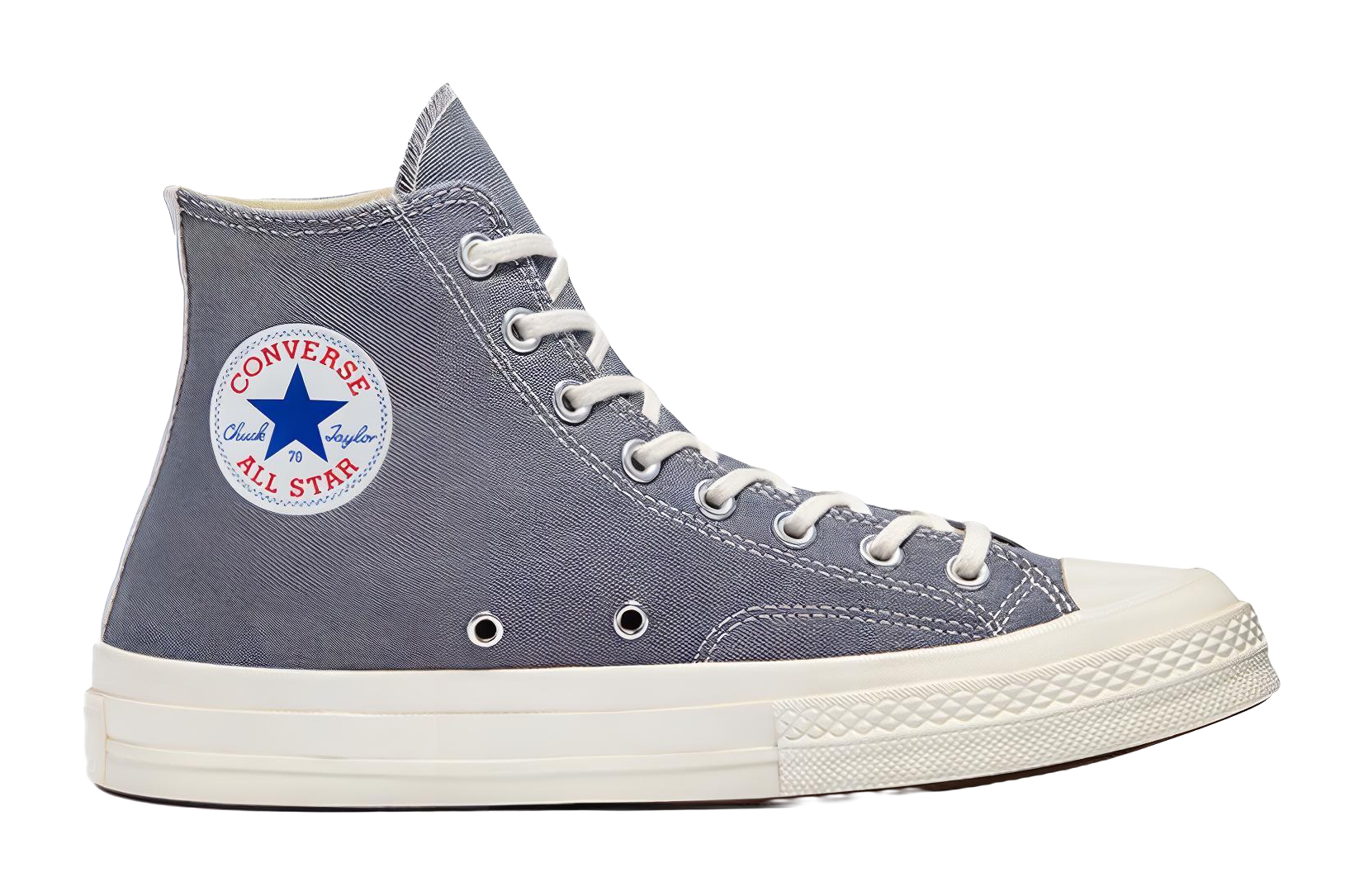 Converse X Comme Des Garçons Play Chuck 70 Hi Steel Gray Sneakers vjkicks