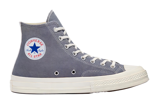 Converse X Comme Des Garçons Play Chuck 70 Hi Steel Gray Sneakers vjkicks