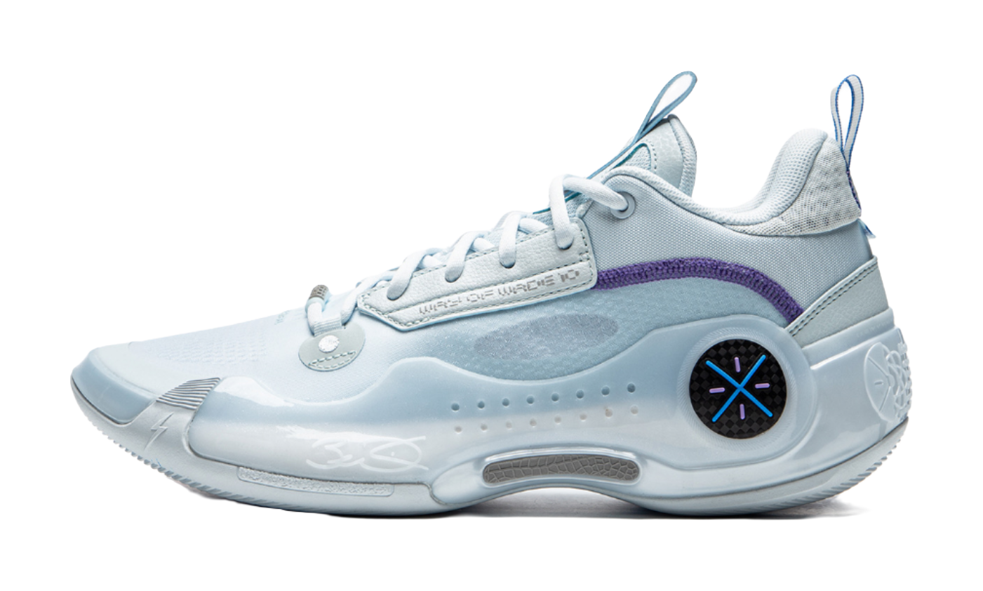 LiNing WOW 10 Way Of Wade 10 Slip Resistant Abrasion Resistant Low top Basketball Shoes Mens Light Blue vjkicks