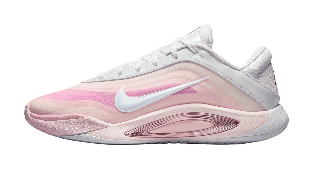 Nike AOne Breathable Traction Basketball Shoes Unisex Pink White vjkicks