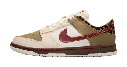 Nike Dunk Low top Skateboard Shoes Womens Beige Red vjkicks