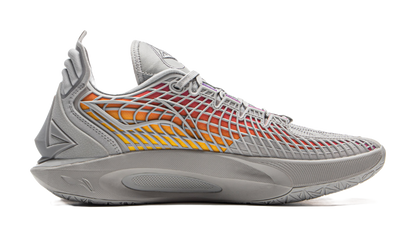 LiNing JB3 Coverage Anti Rollover Low Top Basketball Shoes Mens Gray Red vjkicks