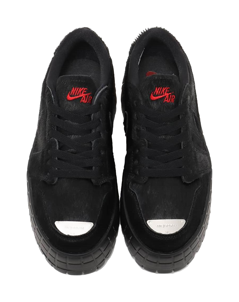 Jordan 1 Low Brooklyn Black Gym Red Womens vjkicks