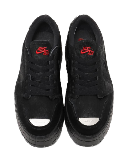 Jordan 1 Low Brooklyn Black Gym Red Womens vjkicks