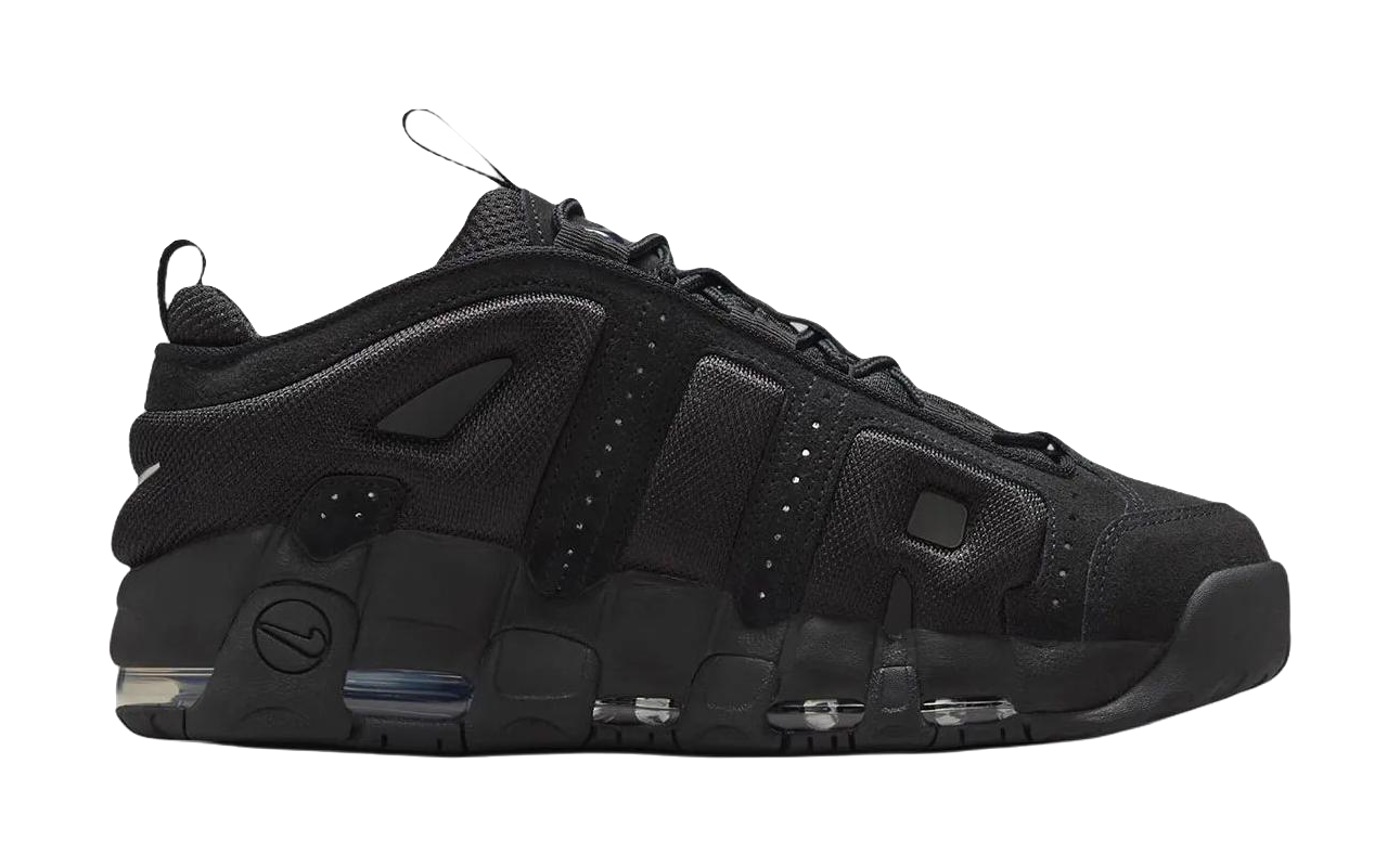 Nike Air More Uptempo Low top Vintage Basketball Shoes Unisex Black vjkicks