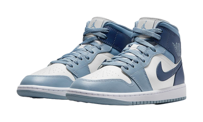 Air Jordan 1 Mid Sail Diffused Blue Womens vjkicks