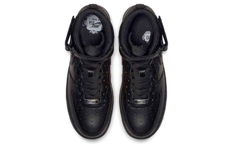 Nike Air Force 1 Mid Triple Black vjkicks