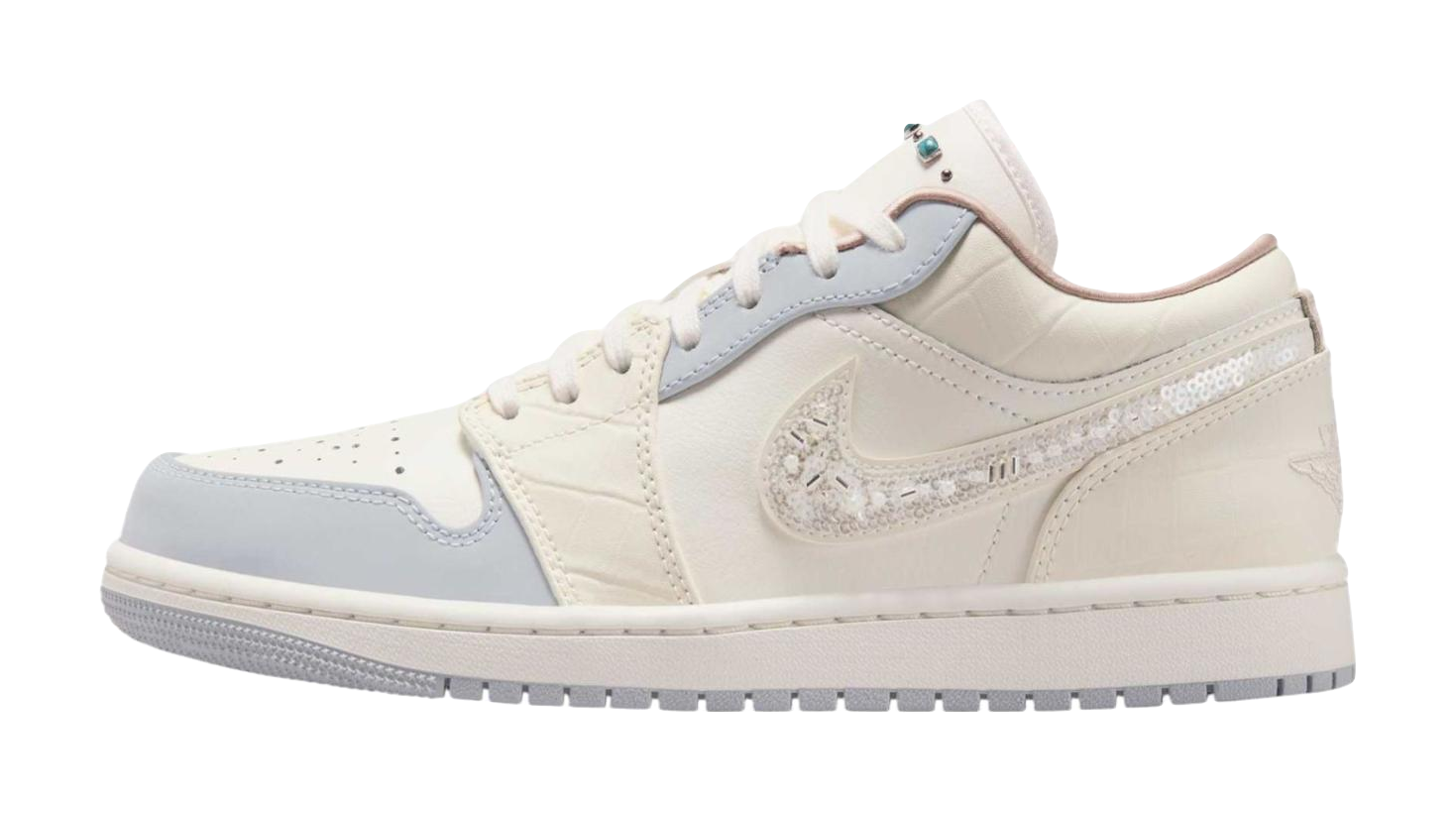 Jordan Air Jordan 1 Abrasion Resistant Low Top Vintage Basketball Shoes Womens Ecru vjkicks