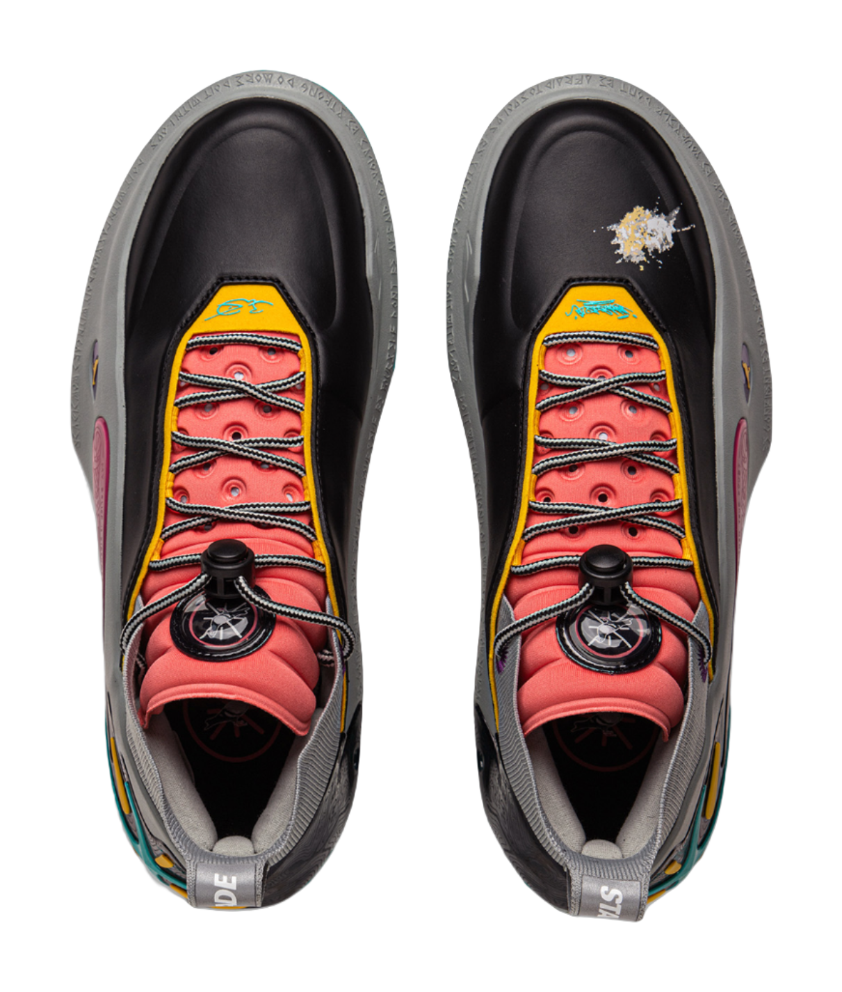 LiNing Wow11 Cushioning Lightweight Rebound Mid Top Basketball Shoes Mens Black Gray vjkicks