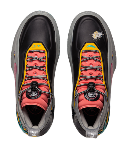 LiNing Wow11 Cushioning Lightweight Rebound Mid Top Basketball Shoes Mens Black Gray vjkicks