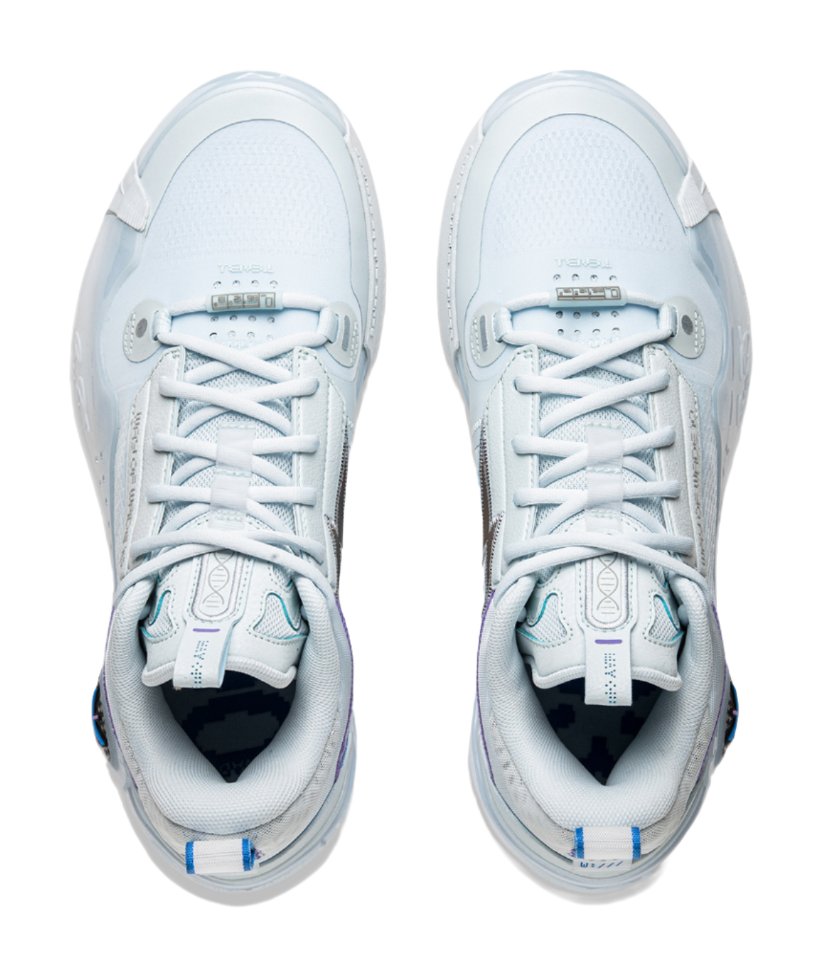 LiNing WOW 10 Way Of Wade 10 Slip Resistant Abrasion Resistant Low top Basketball Shoes Mens Light Blue vjkicks