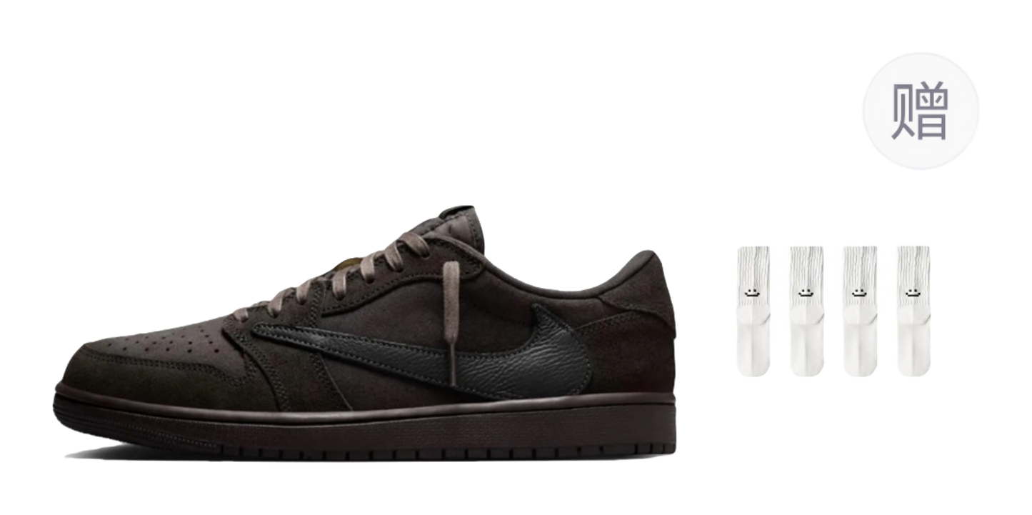 Travis Scott X Air Jordan 1 Low OG Velvet Brown vjkicks