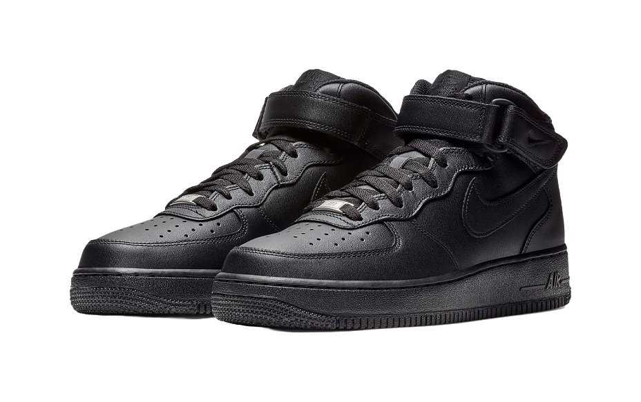 Nike Air Force 1 Mid Triple Black vjkicks