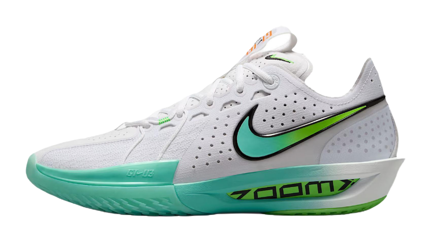 Nike G.T. Cut 3 Cushioning And Breathable Low Top Basketball Shoes Unisex White Green vjkicks