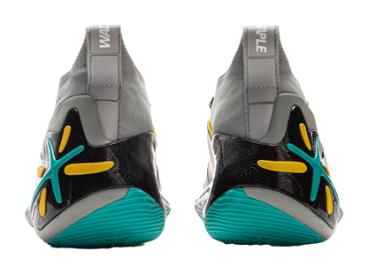 LiNing Wow11 Cushioning Lightweight Rebound Mid Top Basketball Shoes Mens Black Gray vjkicks