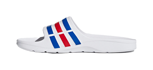 Adidas Duramo Slides White Blue Red vjkicks