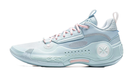 LiNing Wades Way 10 Low Cushioned Slip-Resistant Abrasion-Resistant Low-Top Basketball Shoes Mens Gray Pink vjkicks