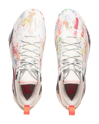 LiNing DLO1 Cushioning, Slip Resistant, Abrasion Resistant, Rebound Grip Low Top Basketball Shoes Mens Ivory vjkicks