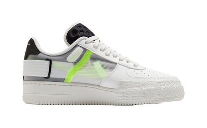 Nike Air Force 1 Type White Barely Volt vjkicks