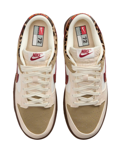 Nike Dunk Low top Skateboard Shoes Womens Beige Red vjkicks