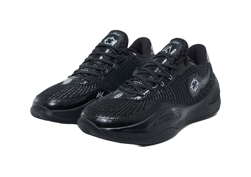 RIGORER Reeves Generation Shock Absorbers Slip Resistant Abrasion Resistant Low top Basketball Shoes Mens Black vjkicks
