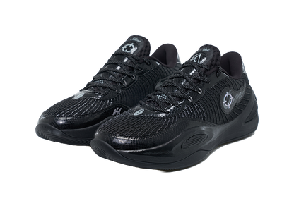 RIGORER Reeves Generation Shock Absorbers Slip Resistant Abrasion Resistant Low top Basketball Shoes Mens Black vjkicks