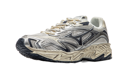 Mizuno Adventure Cushioning, Wear Resistant Low top Chunky Sneakers Unisex Beige Silver vjkicks