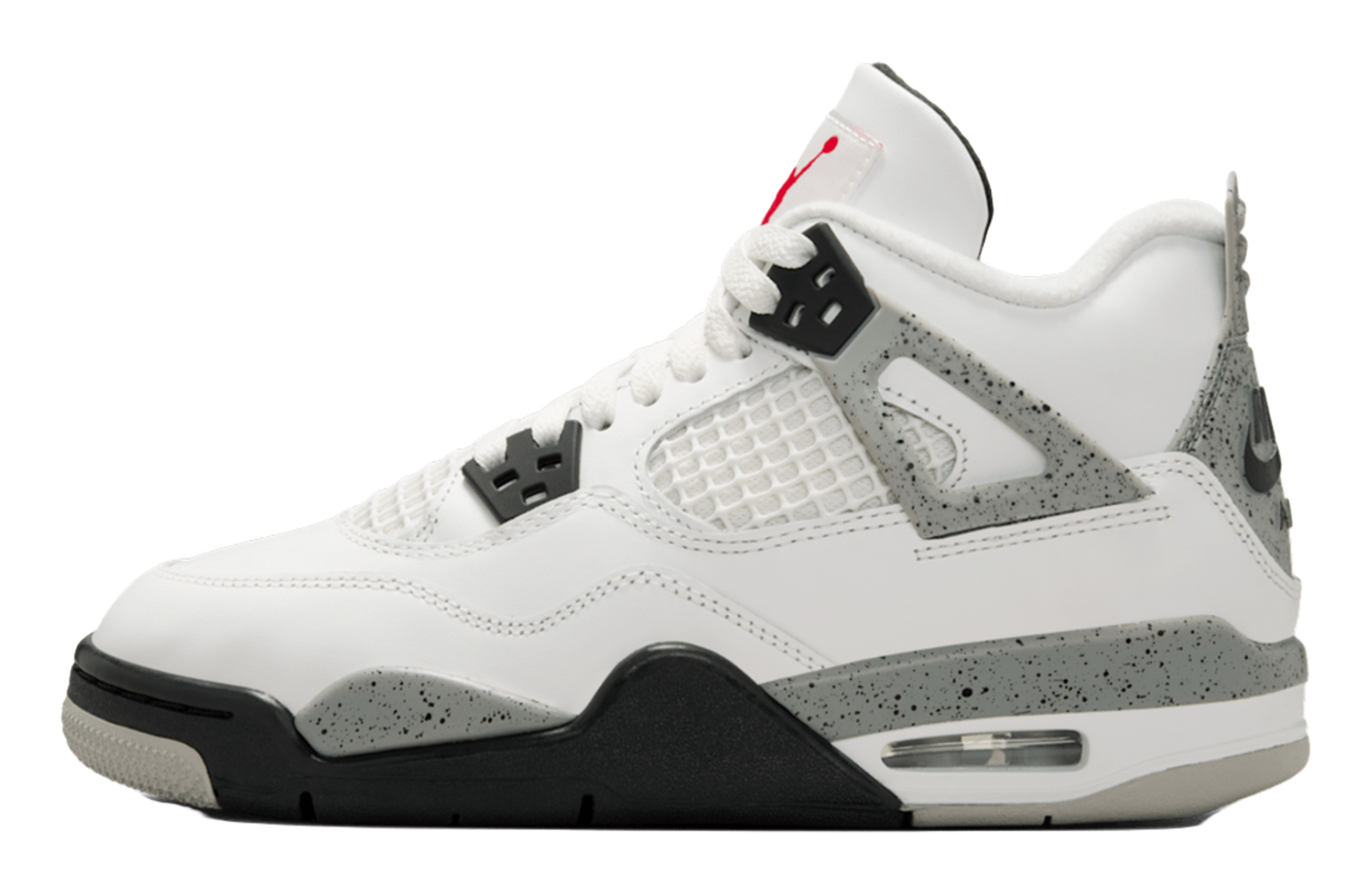 Jordan Air Jordan 4 Anti Slip Wear Resistant Mid Top Childrens Basketball Shoes White Black vjkicks