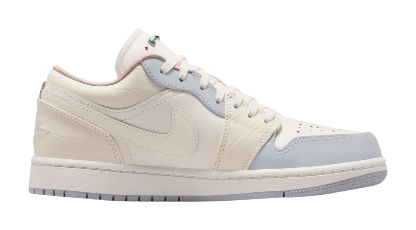 Jordan Air Jordan 1 Abrasion Resistant Low Top Vintage Basketball Shoes Womens Ecru vjkicks