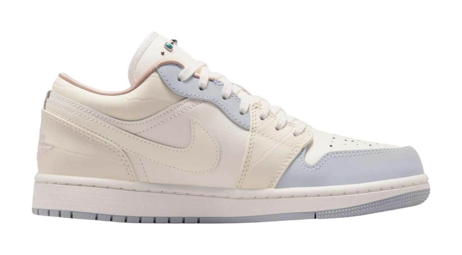 Jordan Air Jordan 1 Abrasion Resistant Low Top Vintage Basketball Shoes Womens Ecru vjkicks