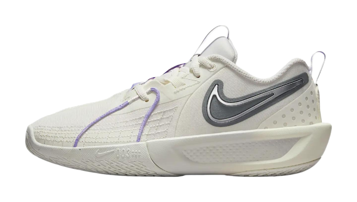 Nike G.T. Cut 3 Shock Absorbers With Slip Resistant Features Low Top Childrens Basketball Shoes Light Gray Kids vjkicks