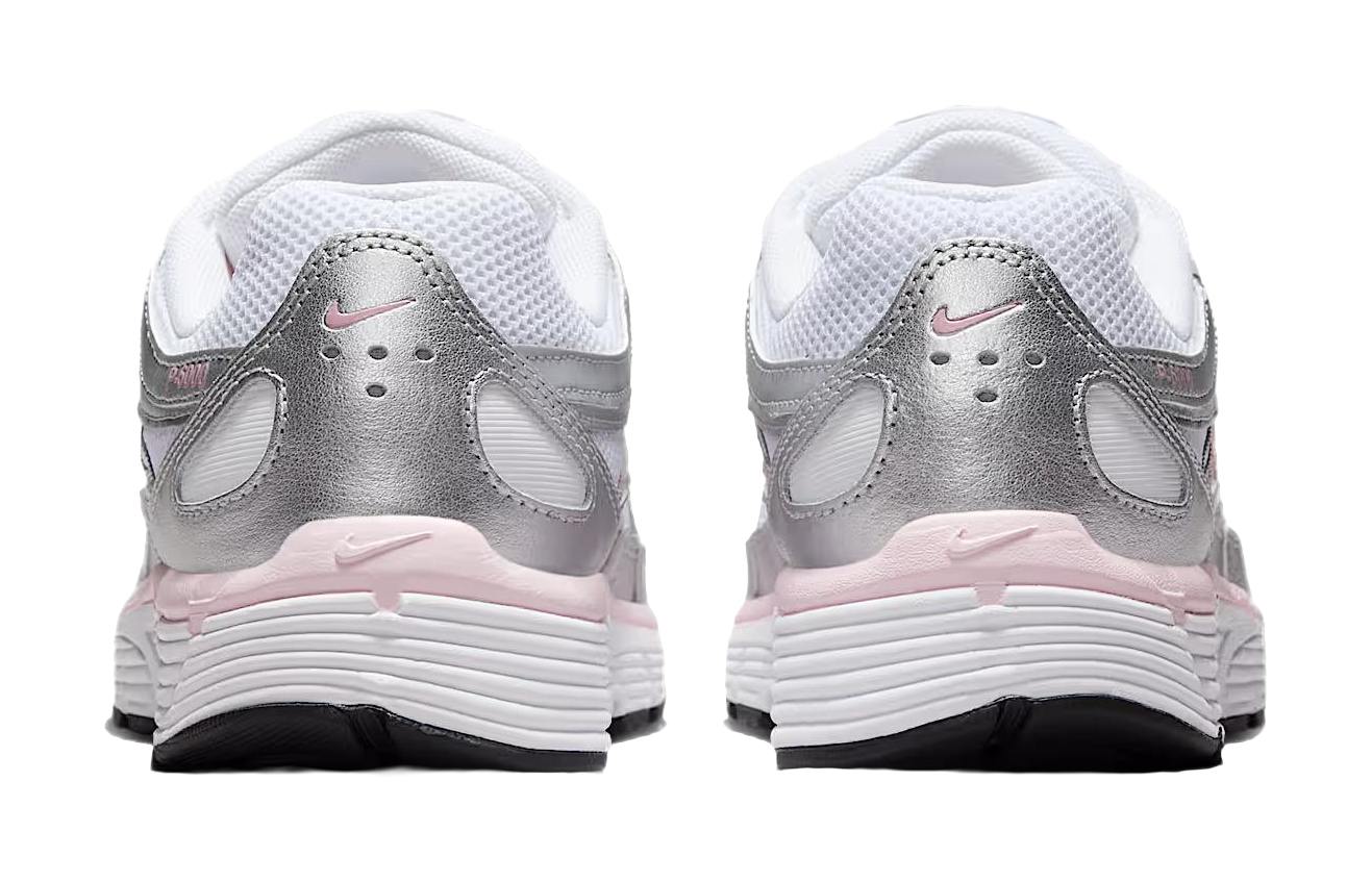 Nike P 6000 Abrasion Resistant Low top Track  Field Competition Racing Running Shoes Womens White Silver vjkicks